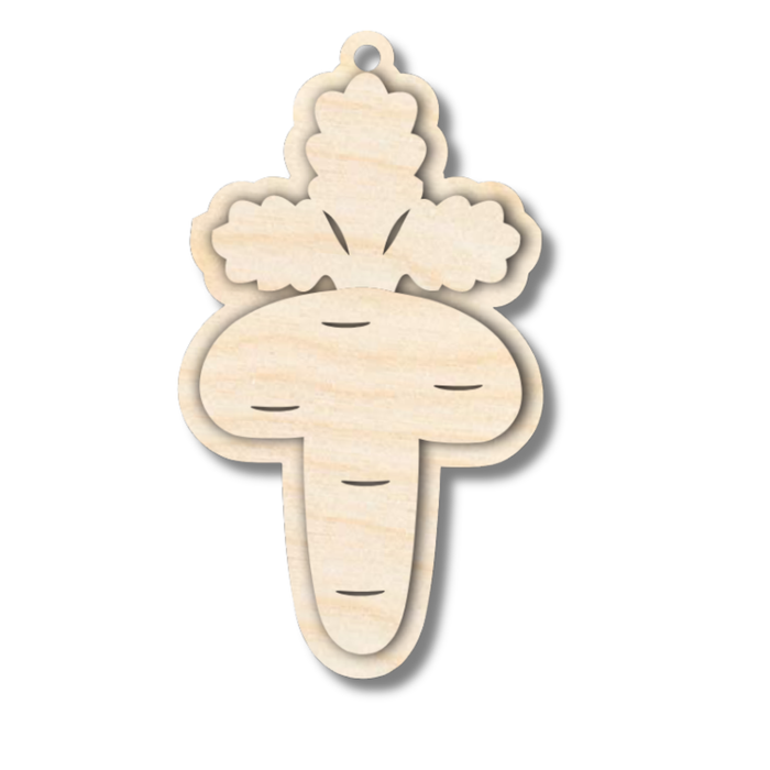 Unfinished Wood Layered Letter Carrot Tags | A-Z | 3 Piece | 6" Tall | 1/8" Wood | Wood Craft DIY