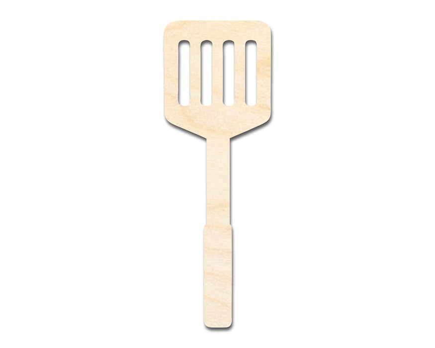 Unfinished Wood BBQ Slotted Turner Shape | Craft Cutout | up to 46" DIY