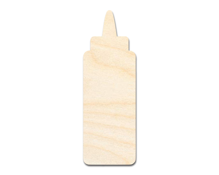 Unfinished Wood Condiment Bottle Shape | Craft Cutout | up to 46" DIY