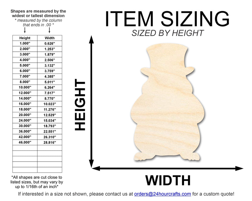 Unfinished Wood Groundhog Shape | Groundhog Day | DIY Craft Cutout | up to 46" DIY