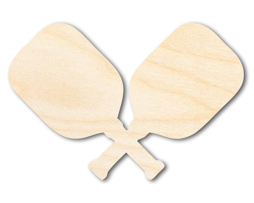 Unfinished Crossed Pickleball Paddle Shape | DIY Craft Cutout | up to 46" DIY