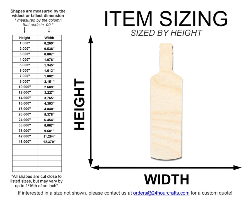 Unfinished Vodka Bottle Shape | DIY Craft Cutout | up to 46" DIY