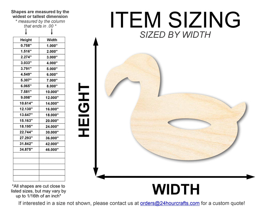 Unfinished Flamingo Pool Float Shape | DIY Craft Cutout | up to 46" DIY