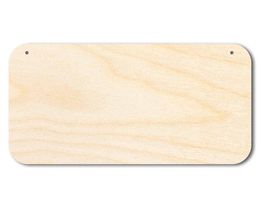 Unfinished Rounded Rectangle Door Hanger | DIY Craft Cutout | Door Hanger | up to 46" DIY