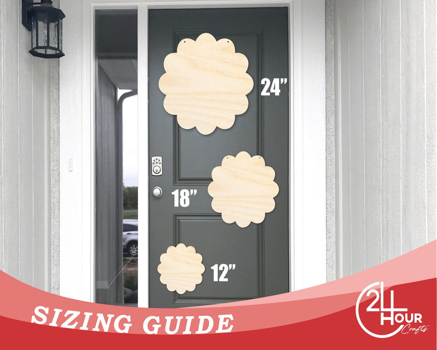 Unfinished Full Wreath Door Hanger | DIY Craft Cutout | Door Hanger | up to 46" DIY