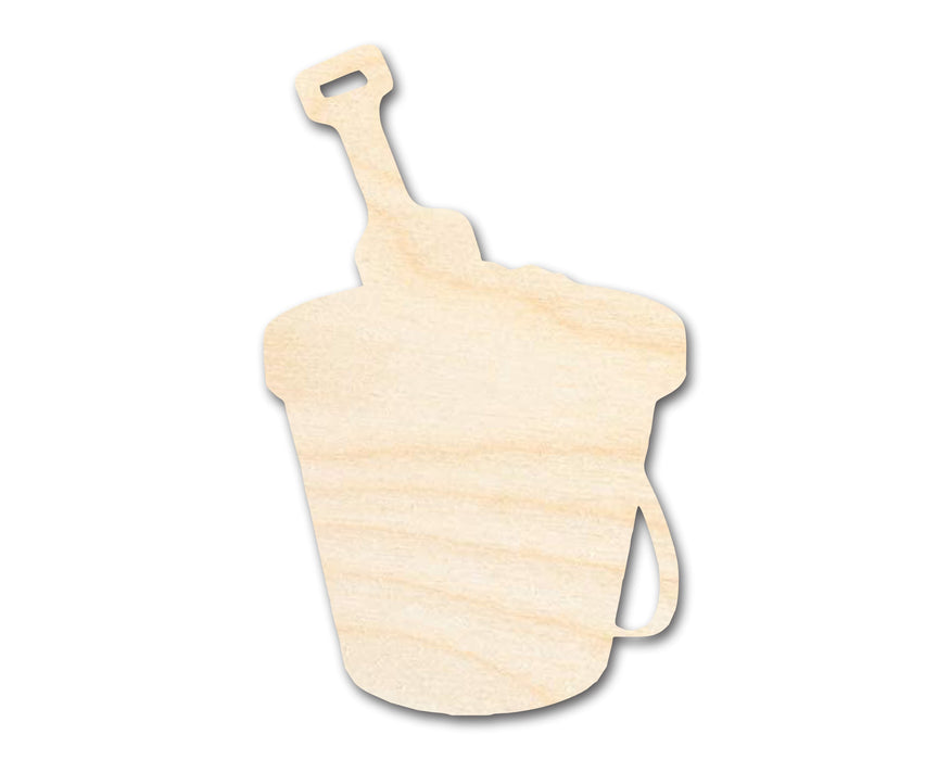 Unfinished Wood Pail and Sand Bucket Shape | DIY Craft Cutout | up to 46" DIY