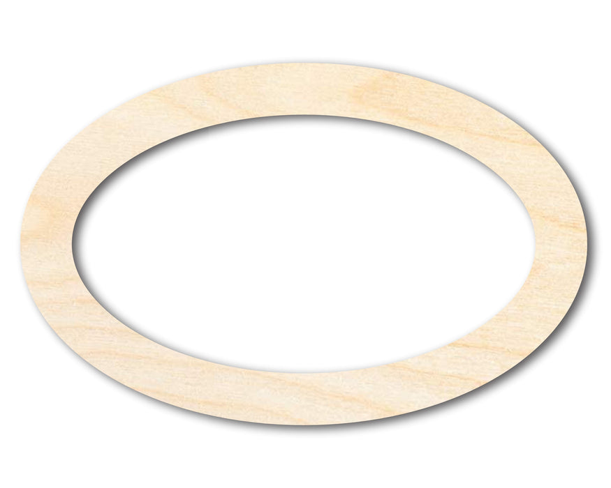 Unfinished Wood Oval Outline Shape | DIY Craft Cutout | up to 46" DIY