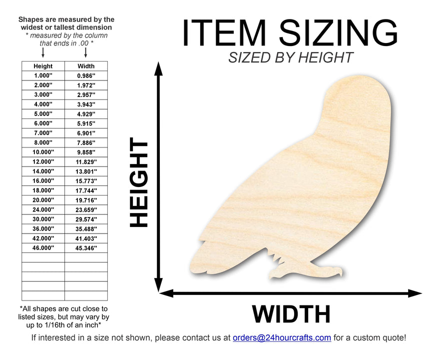 Unfinished Wood Spooky Owl Shape | DIY Craft Cutout | up to 46" DIY