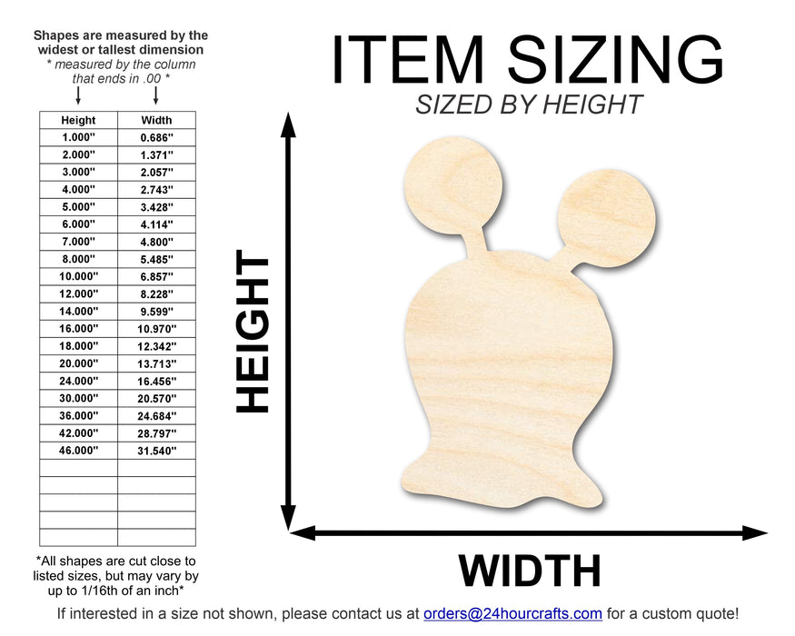 Unfinished Wood Blob Monster Shape | DIY Craft Cutout | up to 46" DIY