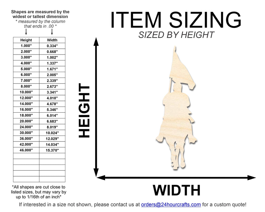 Unfinished Wood Revolutionary Horse Shape | DIY Craft Cutout | up to 46" DIY