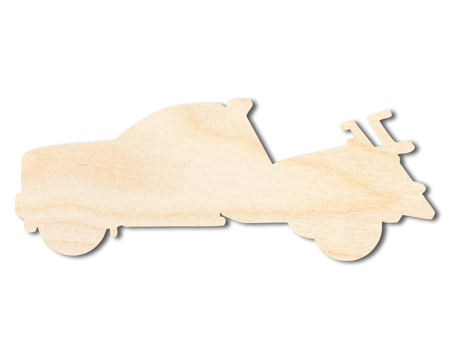 Unfinished Wood Tow Truck Shape | DIY Craft Cutout | up to 46" DIY