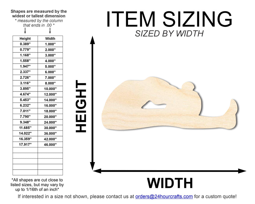 Unfinished Wood Yoga Forward Fold Pose Shape | DIY Craft Cutout | up to 46" DIY