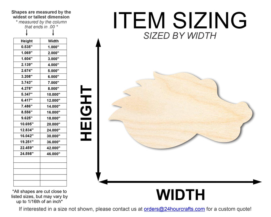 Unfinished Wood Gator Mascot Shape | DIY Craft Cutout | up to 46" DIY