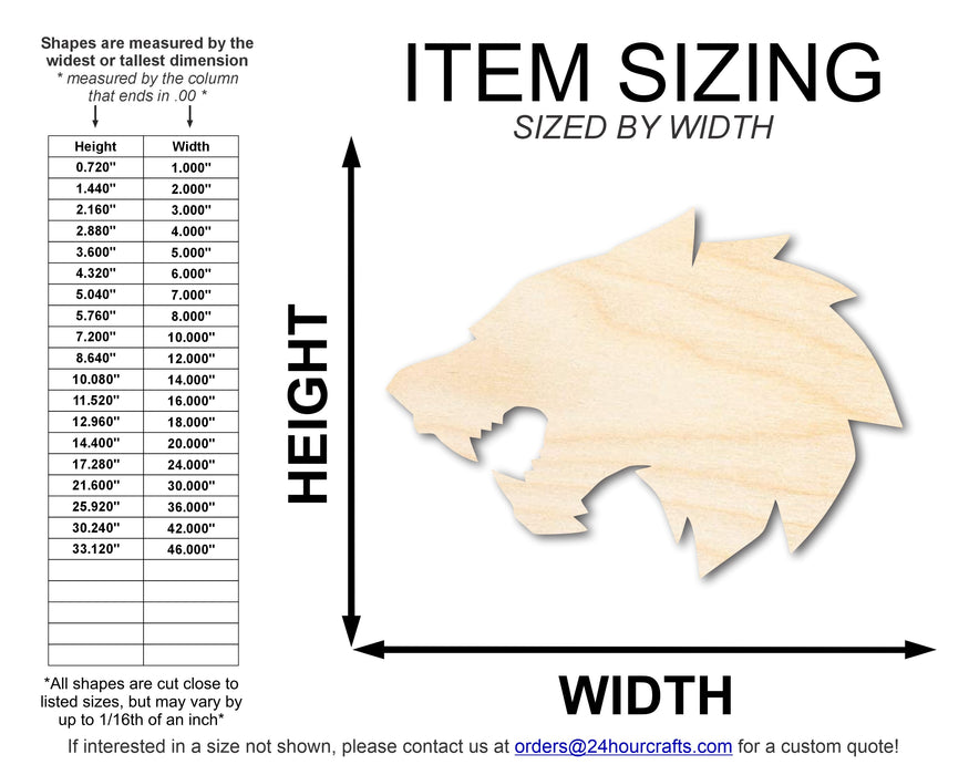 Unfinished Wood Wolf Mascot Shape | DIY Craft Cutout | up to 46" DIY