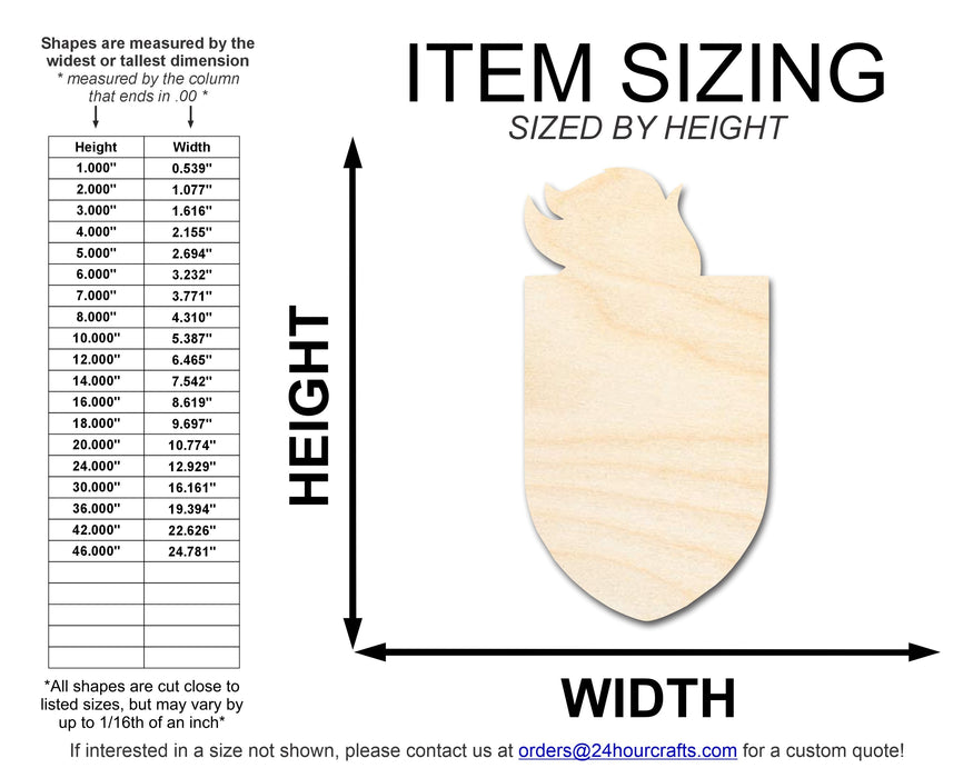 Unfinished Wood Knight Mascot Shape | DIY Craft Cutout | up to 46" DIY