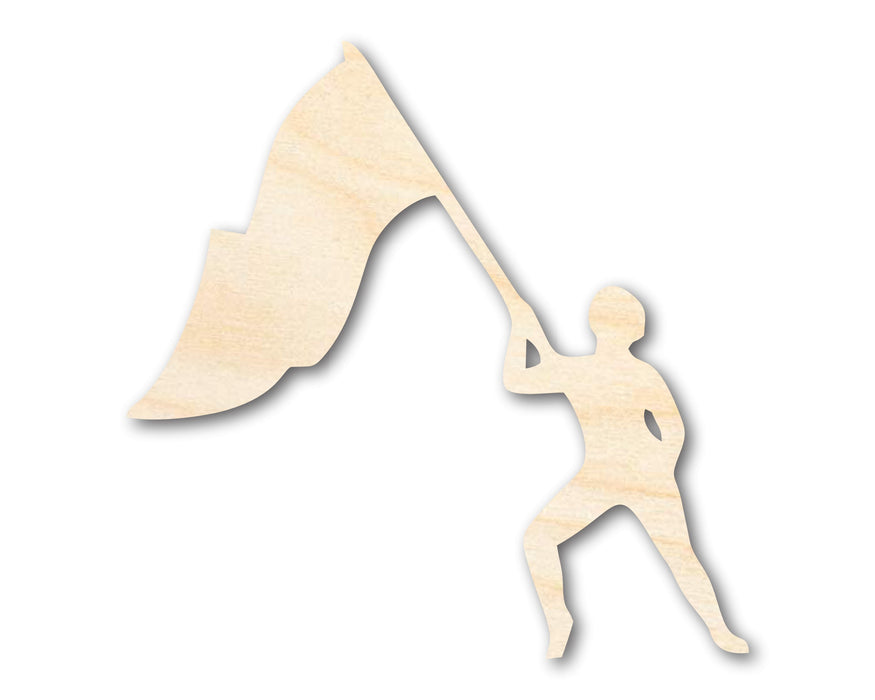 Unfinished Wood Color Guard Shape | DIY Craft Cutout | up to 46" DIY