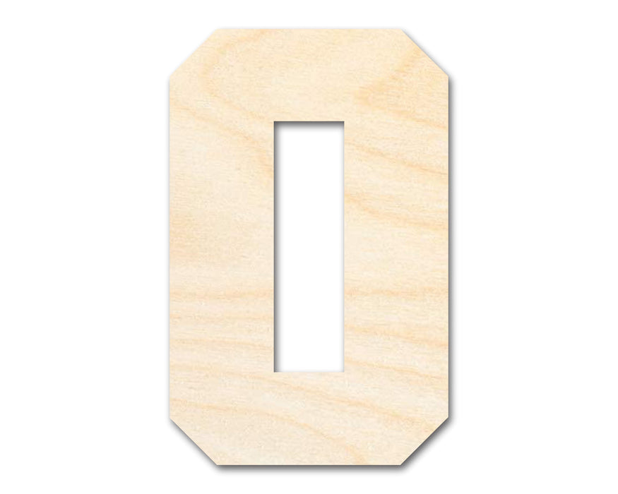 Unfinished Wood Varisty Number Zero Shape | DIY Craft Cutout | up to 46" DIY