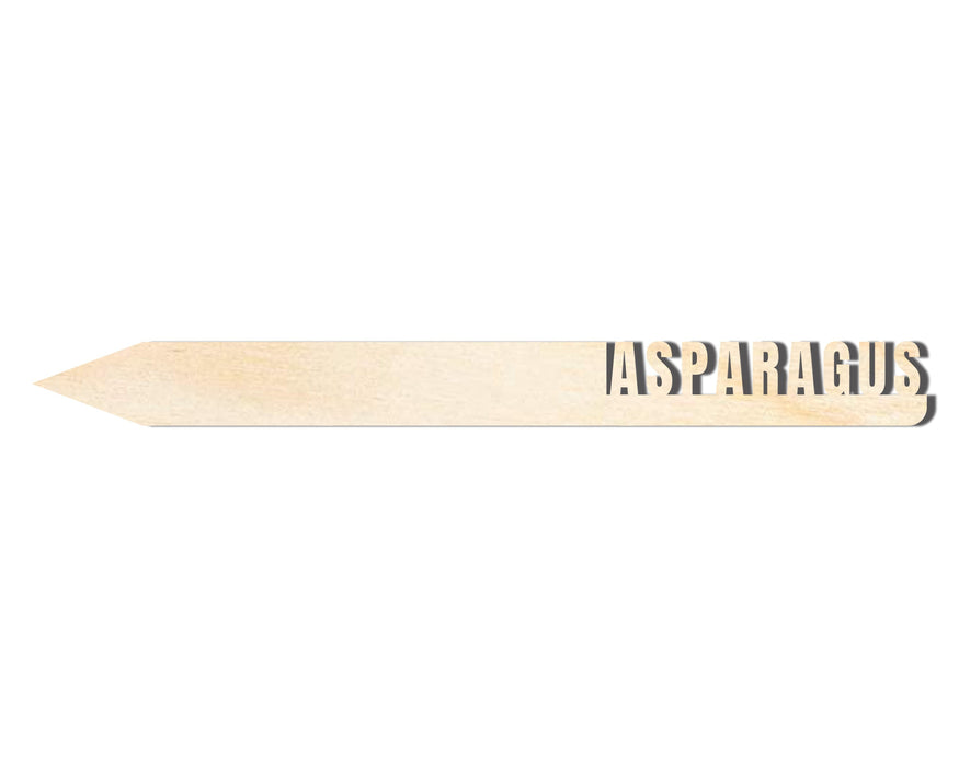 Unfinished Wood Asparagus Garden Stake | DIY Craft Cutout | up to 24" DIY
