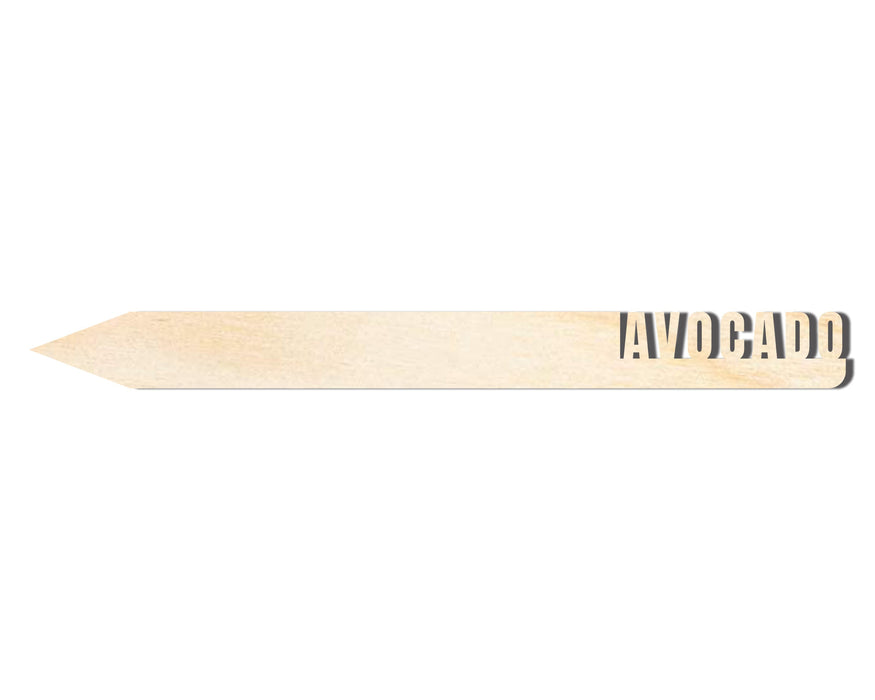 Unfinished Wood Avocado Garden Stake | DIY Craft Cutout | up to 24" DIY