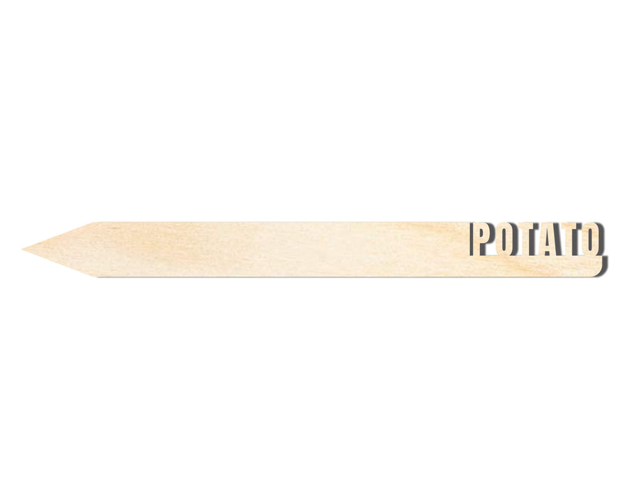 Unfinished Wood Potato Garden Stake | DIY Craft Cutout | up to 24" DIY