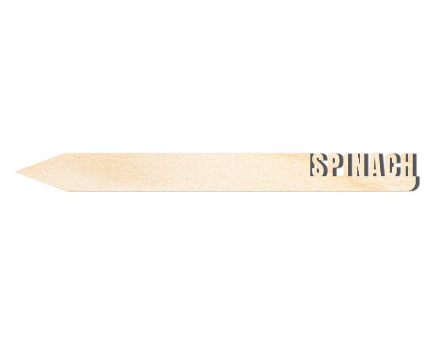Unfinished Wood Spinach Garden Stake | DIY Craft Cutout | up to 24" DIY