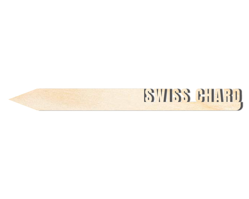 Unfinished Wood Swiss Chard Garden Stake | DIY Craft Cutout | up to 24" DIY