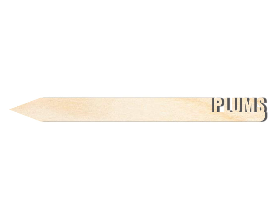 Unfinished Wood Plums Garden Stake | DIY Craft Cutout | up to 24" DIY