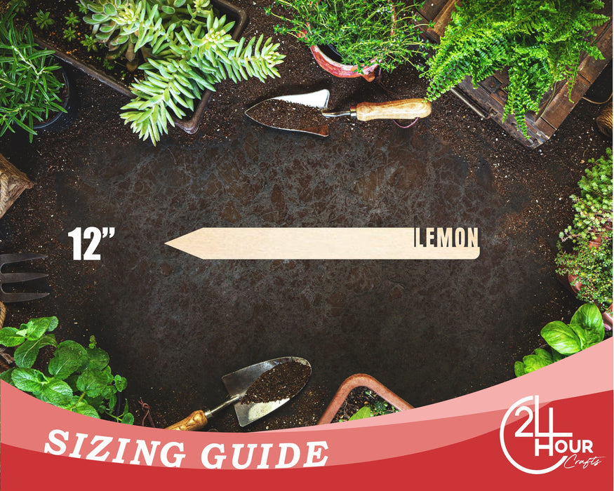 Unfinished Wood Lemon Garden Stake | DIY Craft Cutout | up to 24" DIY