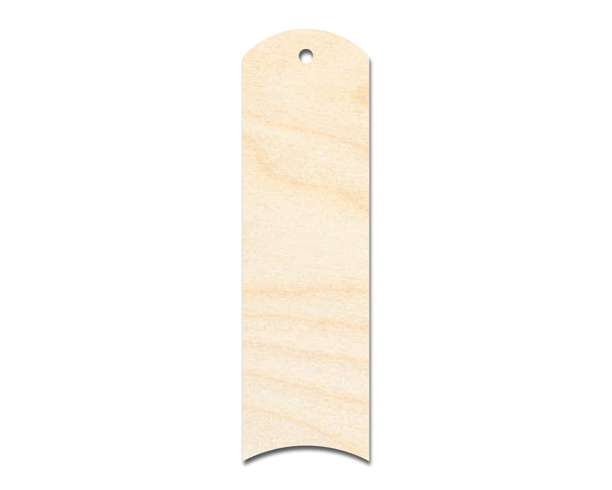 Unfinished Wood Rounded Dome Bookmark Shape | DIY Craft Cutout | up to 12" DIY
