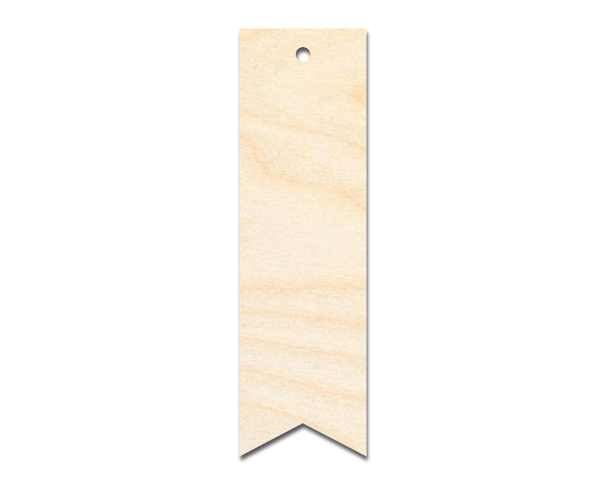 Unfinished Wood Ribbon Point Bookmark Shape | DIY Craft Cutout | up to 12" DIY