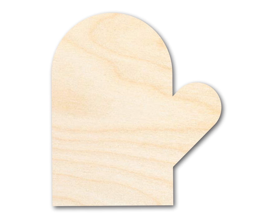 Unfinished Wood Left Oven Mit Shape | DIY Craft Cutout | up to 46" DIY