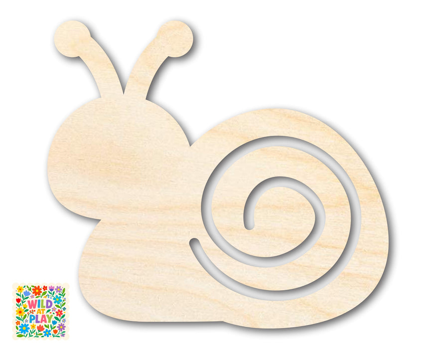 Unfinished Wood Simple Snail Shape | Wild at Play | DIY Craft Cutout | up to 6" DIY |