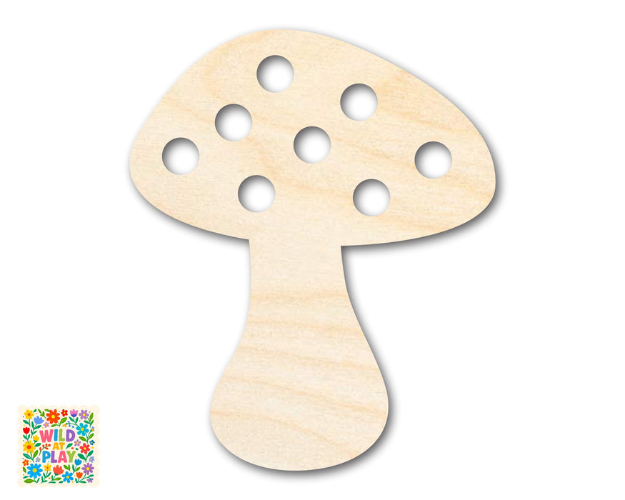 Unfinished Wood Simple Mushroom Shape | Wild at Play | DIY Craft Cutout | up to 6" DIY |