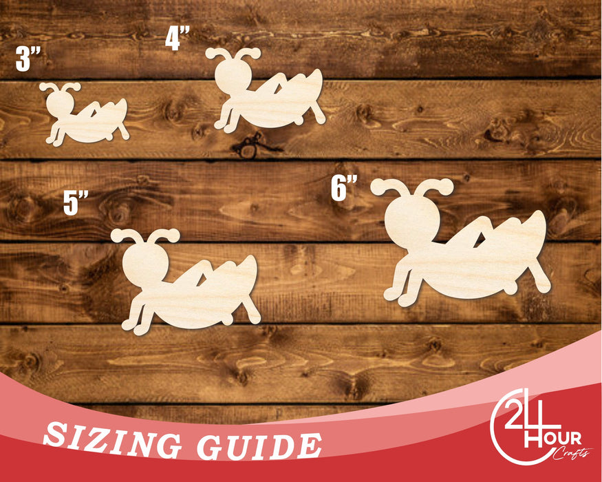 Unfinished Wood Simple Cricket Shape | Wild at Play | DIY Craft Cutout | up to 6" DIY |