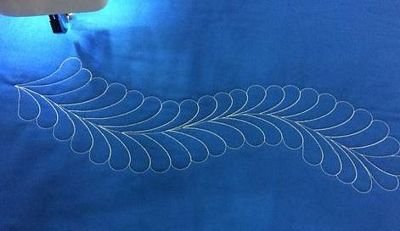 12" Feather Template Spine-Longarm
