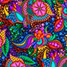 QT Carnivale FLORAL GEOMETRIC BLACK/ MULTI  MINKY