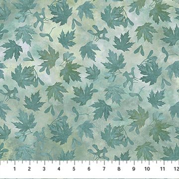 NC Stonehenge Autumn Leaves Mid Teal