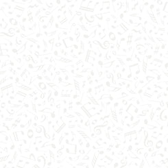 QT Quilting Illusions-Music notes-White