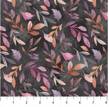 NC Vivian Leaves Charcoal Multi
