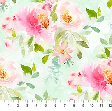 NC Sweet Surrender Floral Bouquet Seafoam Multi