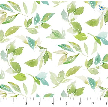 NC Sweet Surrender Leaf Toss White Green