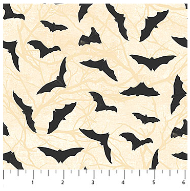 NC Hallow's Eve Bat's Cream Black