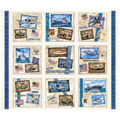 QT All American Military Patches Panel- Cream