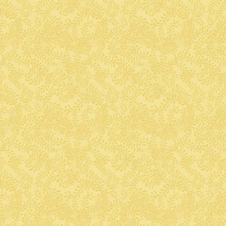 WL Lemon Yellow Swirling Leaves 27650-555