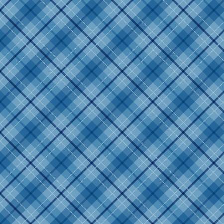 WL Lakefronts Blue Diagonal Plaid