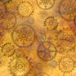 QT Steampunk Halloween 27772 S Gears Antique Gold
