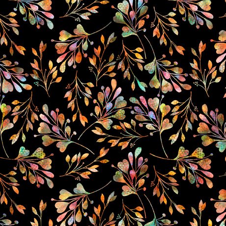QT Brush Poly Knit LEAF SPRAY BLACK