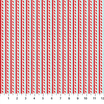 NC Candycane Stripe White Multi - Holly Jolly