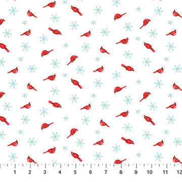 NC Cardinal Toss White Multi - Holly Jolly