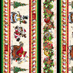 QT It's A Steampunk Christmas STEAMPUNK CHRISTMAS STRIPE  
